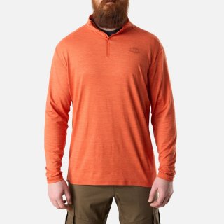 Latest Brunt The McKenna 1/4 Zip Long Sleeve Tech Shirt - Latest Brunt Orange