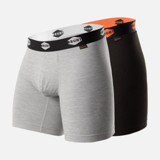 Latest Brunt The 9" Comfort Tech Boxer Brief (2 Pack) - Black and Heathered Grey