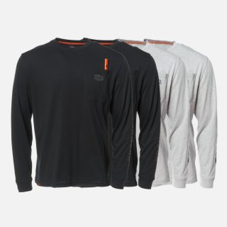 Latest Brunt The Martin Long Sleeve Pocket Tee Pack - Gunmetal