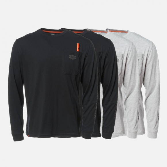 Latest Brunt The Martin Long Sleeve Pocket Tee Pack - Gunmetal