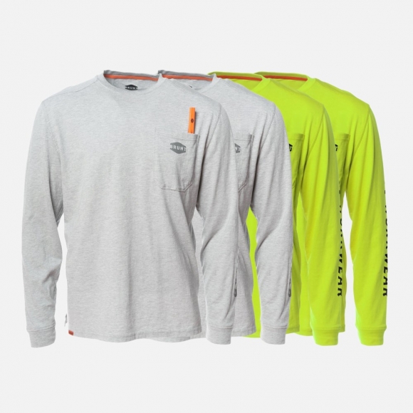 Latest Brunt The Martin Long Sleeve Pocket Tee Pack - Glint