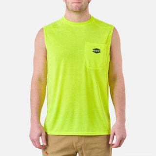 Latest Brunt The Martin Sleeveless Pocket Tee - Safety Yellow