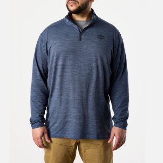 Latest Brunt The McKenna 1/4 Zip Long Sleeve Tech Shirt - Blue Heather Latest Brunt The McKenna 1/4 Zip Long Sleeve Tech Shirt - Blue Heather