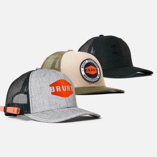 Latest Brunt Curved Brim Snapbacks - Black