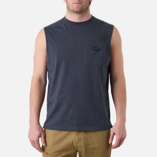 Latest Brunt The Martin Sleeveless Pocket Tee - Navy Blue