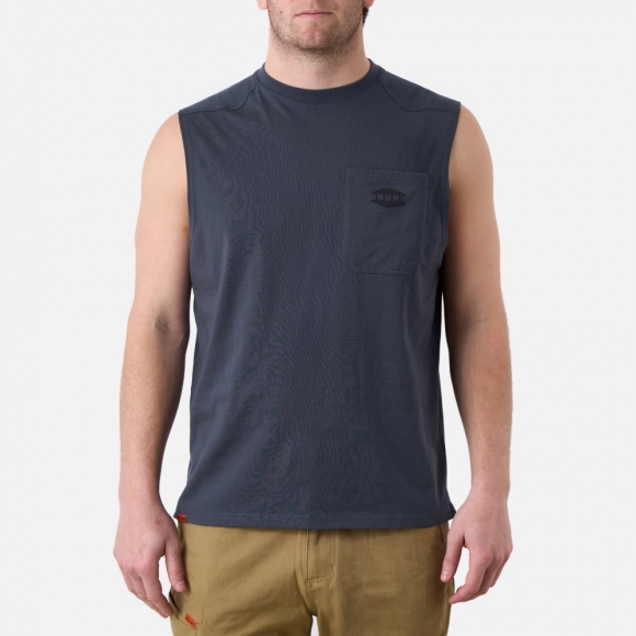 Latest Brunt The Martin Sleeveless Pocket Tee - Navy Blue