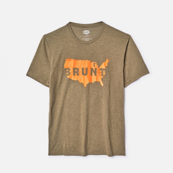 Latest Brunt The USA Tee - Military Green Frost Latest Brunt The USA Tee - Military Green Frost
