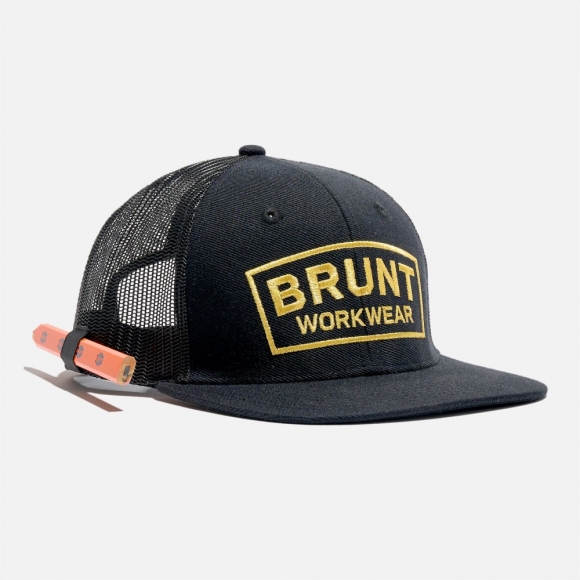 Latest Brunt Flat Brim Snapbacks - Black And Gold Latest Brunt Flat Brim Snapbacks - Black And Gold