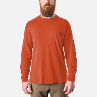 Latest Brunt The Martin Long Sleeve Pocket Tee - Latest Brunt Orange