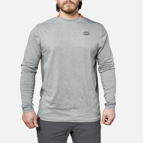 Latest Brunt The McKenna Long Sleeve Tech Shirt - Grey Heather