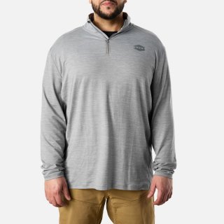 Latest Brunt The McKenna 1/4 Zip Long Sleeve Tech Shirt - Grey Heather Latest Brunt The McKenna 1/4 Zip Long Sleeve Tech Shirt - Grey Heather
