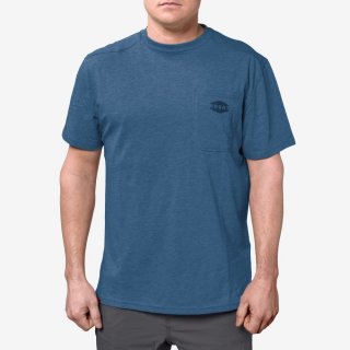 Latest Brunt The Martin Pocket Tee - Heather Blue Latest Brunt The Martin Pocket Tee - Heather Blue