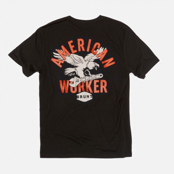 Latest Brunt The American Worker Tee - Black Latest Brunt The American Worker Tee - Black