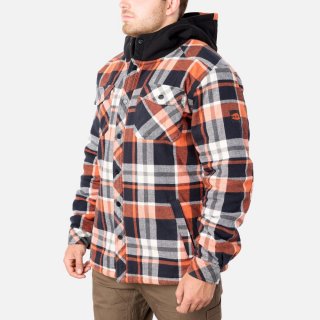 Latest Brunt The Flannel Jacket - Black Orange Plaid