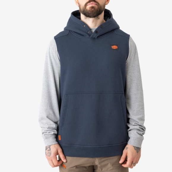 Latest Brunt The Shevlin Sleeveless Hoodie - Navy Blue Latest Brunt The Shevlin Sleeveless Hoodie - Navy Blue