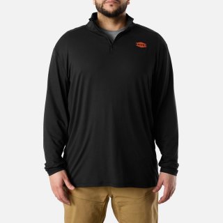 Latest Brunt The McKenna 1/4 Zip Long Sleeve Tech Shirt - Black Latest Brunt The McKenna 1/4 Zip Long Sleeve Tech Shirt - Black