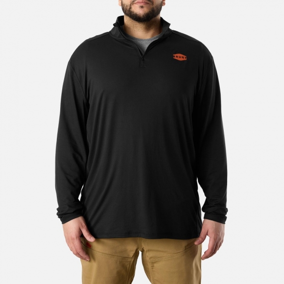 Latest Brunt The McKenna 1/4 Zip Long Sleeve Tech Shirt - Black