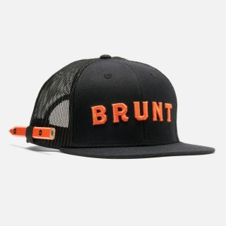 Latest Brunt Flat Brim Snapbacks - Black and Orange