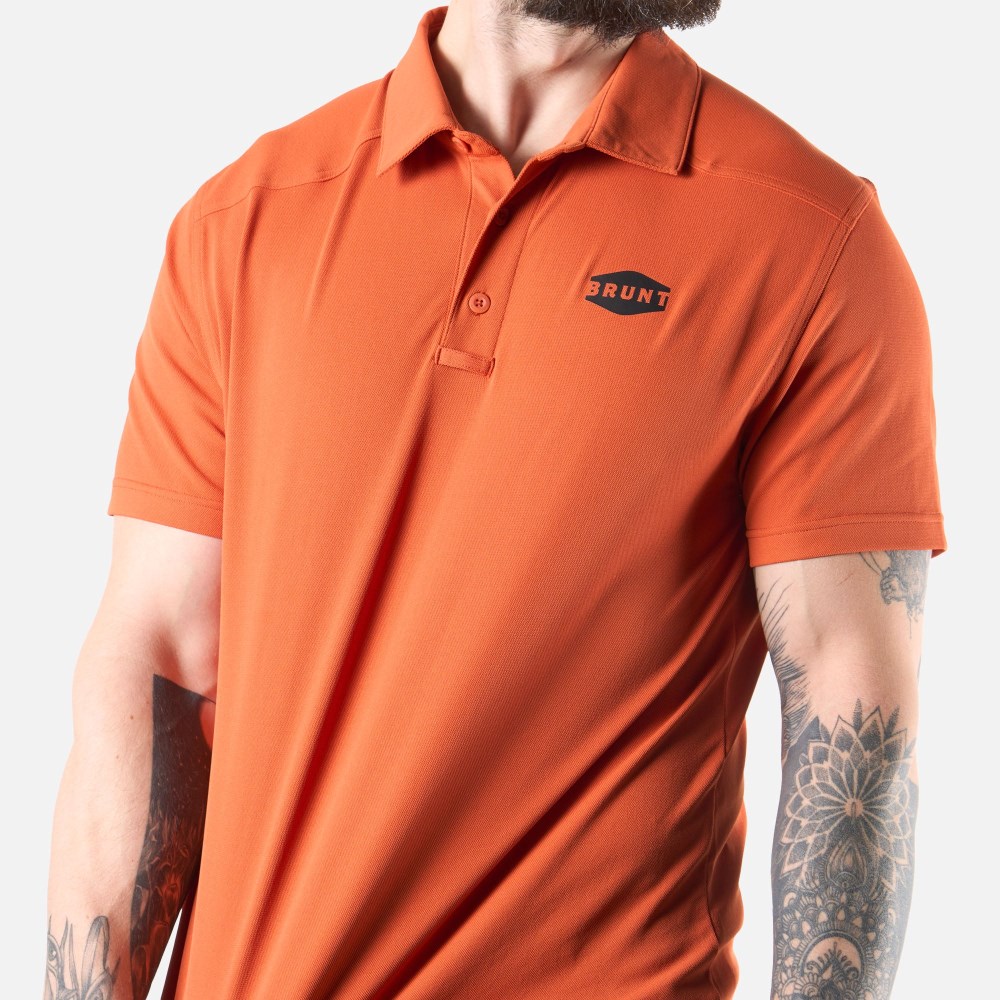 Latest Brunt The Stretch Polo - Latest Brunt Orange