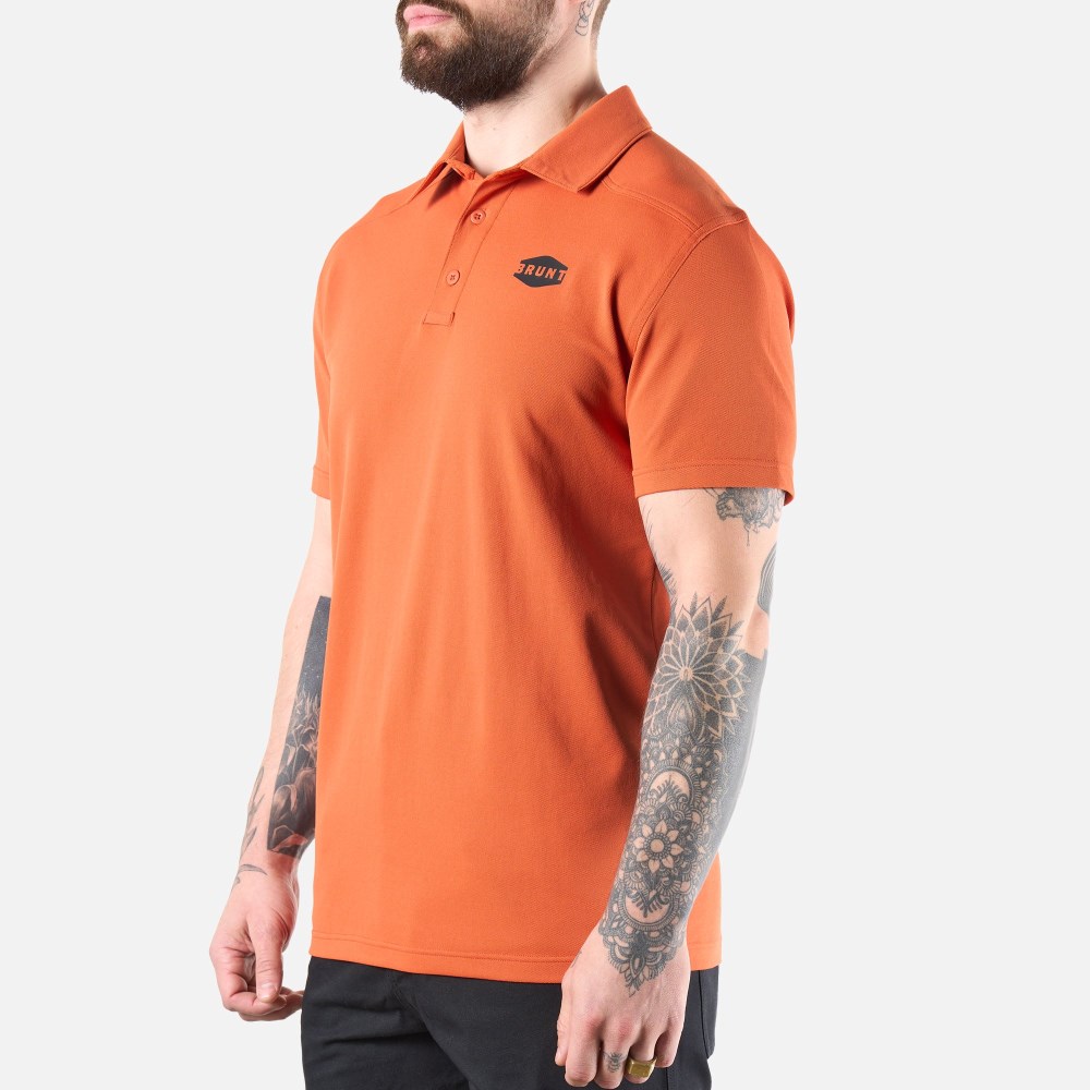 Latest Brunt The Stretch Polo - Latest Brunt Orange