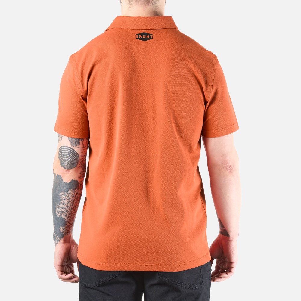 Latest Brunt The Stretch Polo - Latest Brunt Orange
