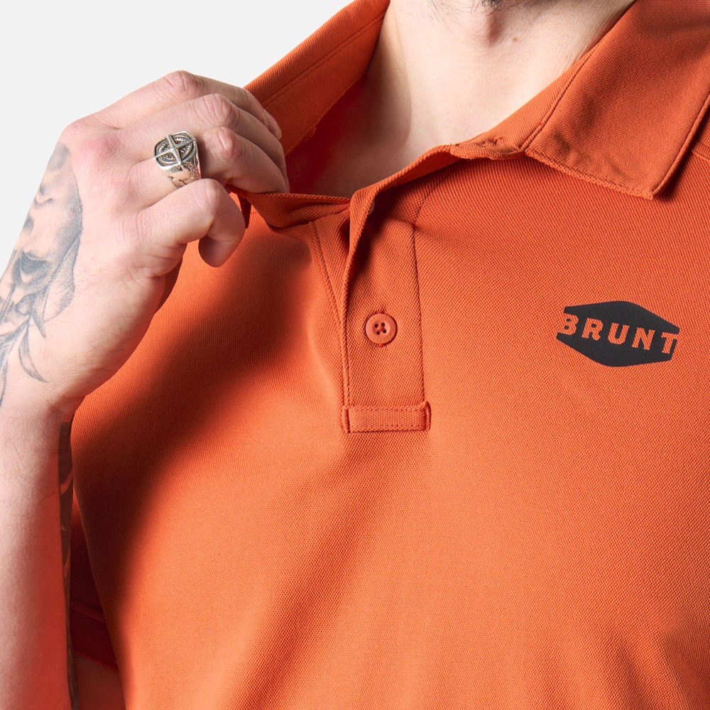 Latest Brunt The Stretch Polo - Latest Brunt Orange