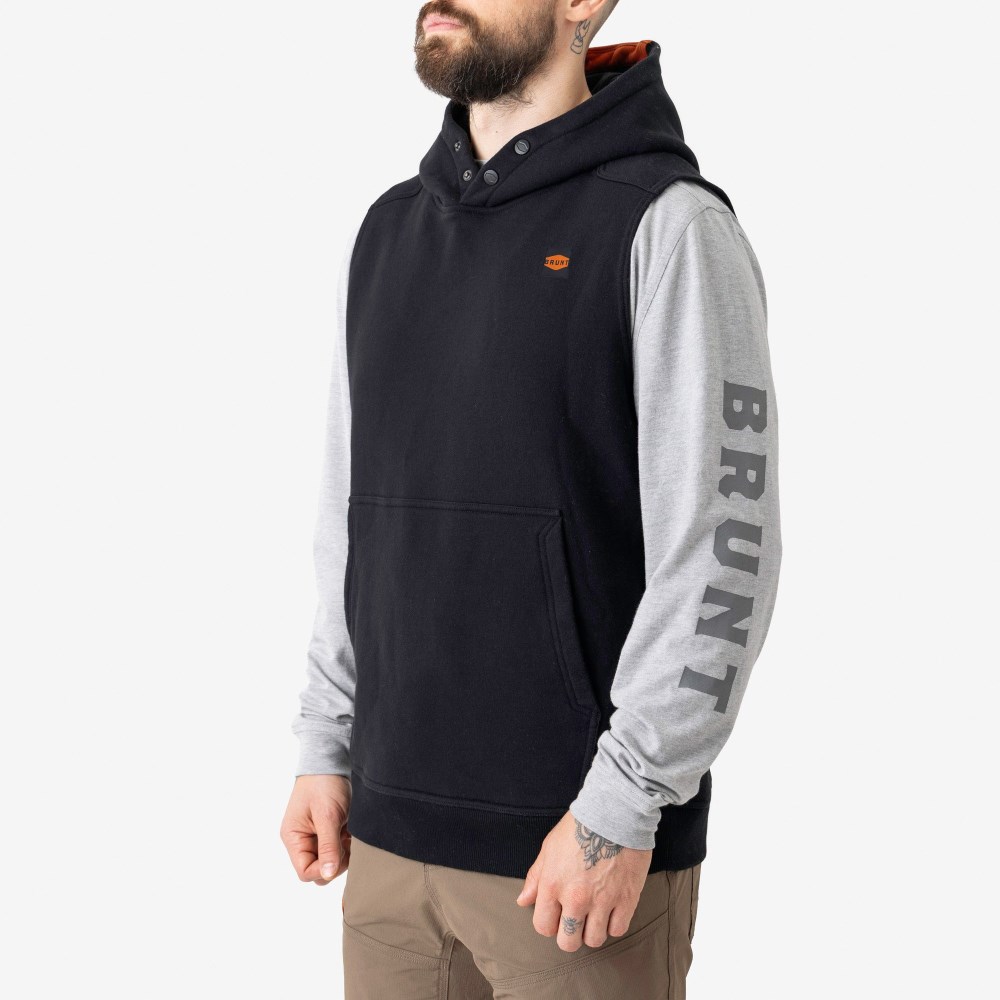Latest Brunt The Shevlin Sleeveless Hoodie - Black