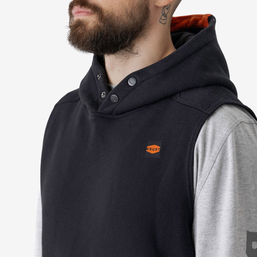 Latest Brunt The Shevlin Sleeveless Hoodie - Black