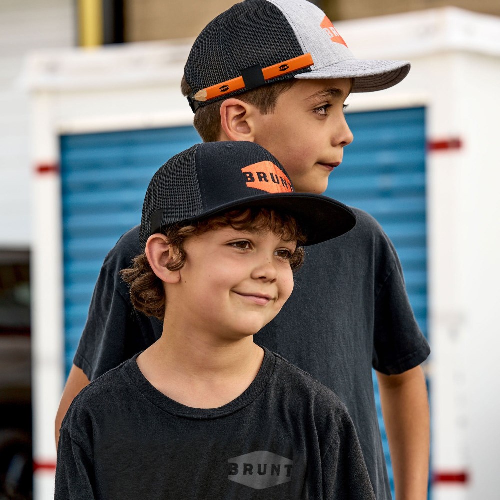 Latest Brunt Kids Flat Brim Snapback - Black
