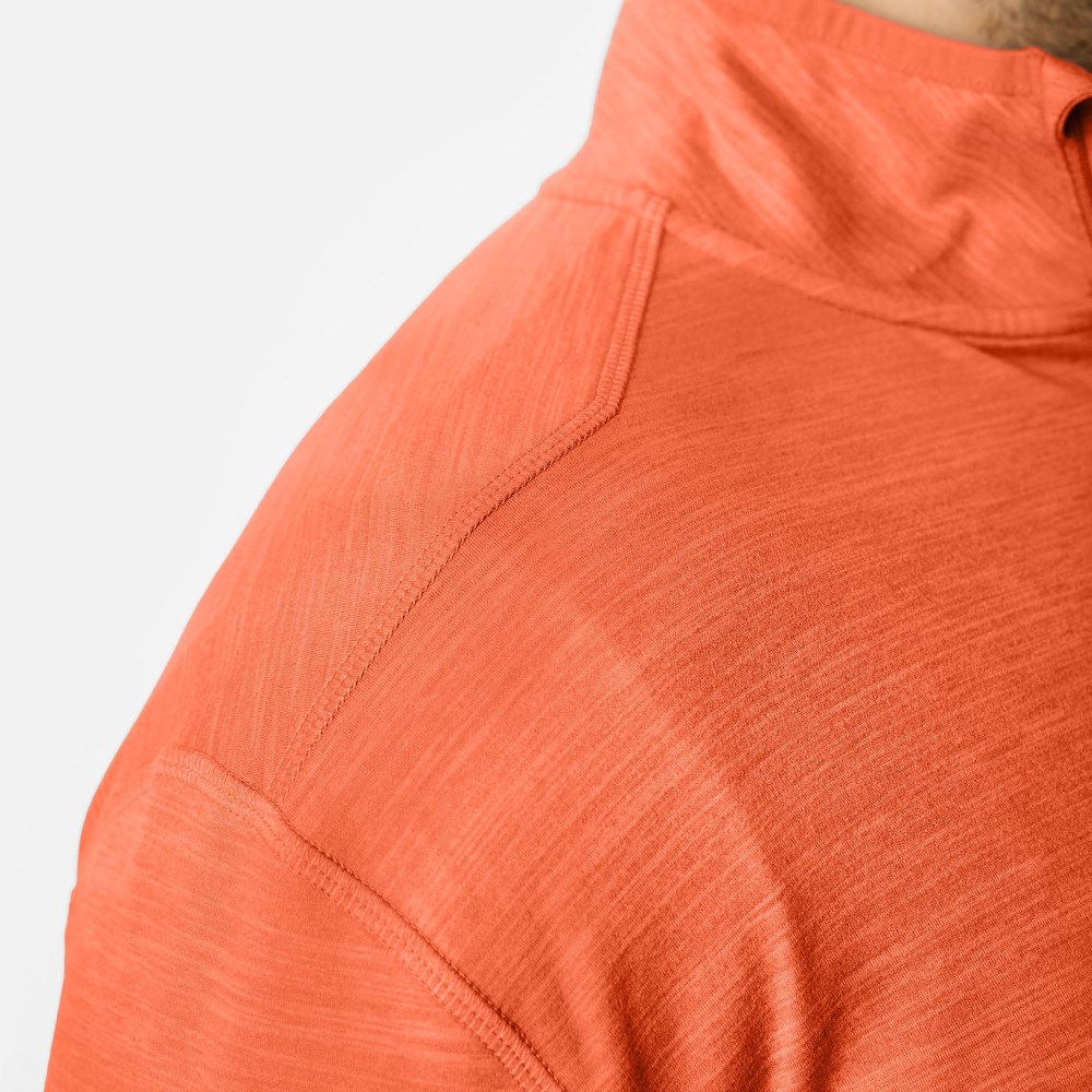 Latest Brunt The McKenna 1/4 Zip Long Sleeve Tech Shirt - Latest Brunt Orange
