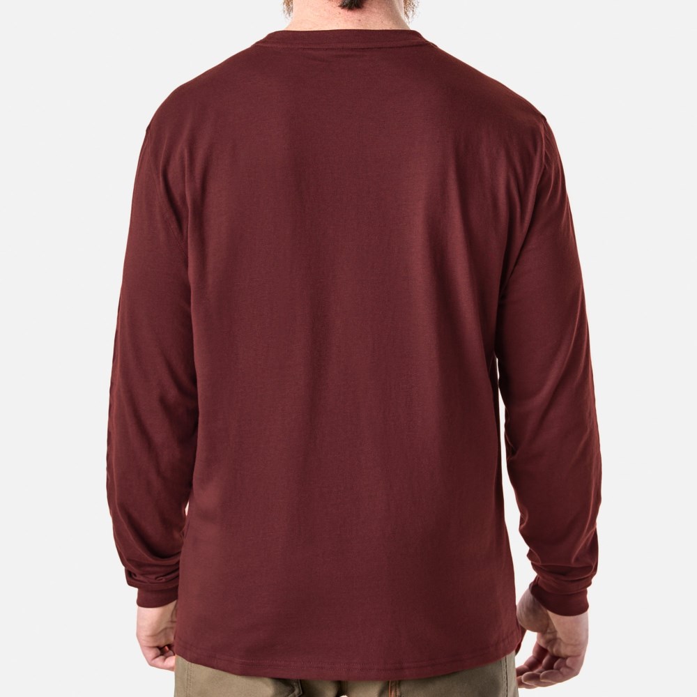 Latest Brunt The Martin Long Sleeve Pocket Tee - Brick Red