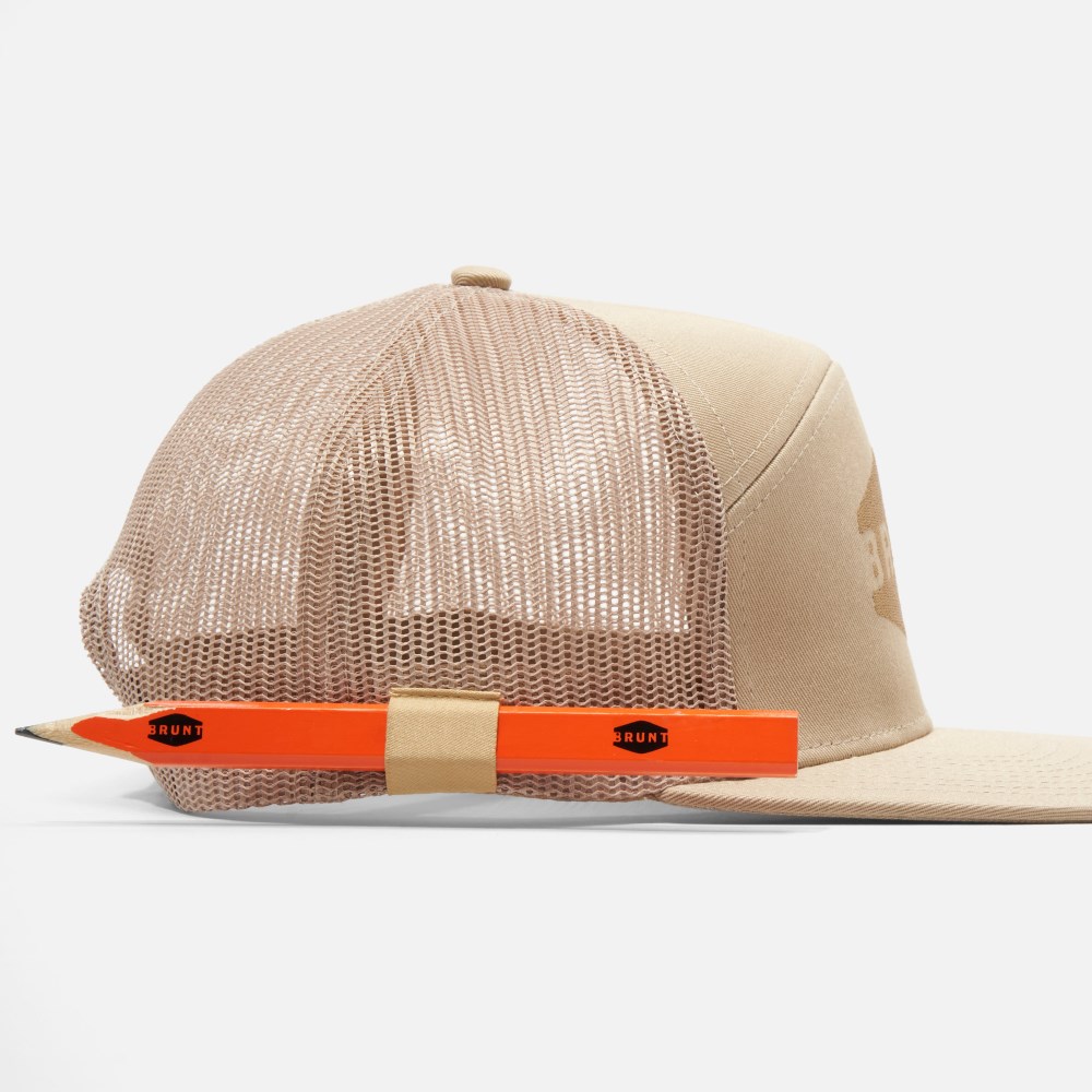 Latest Brunt Flat Brim Snapbacks - Khaki