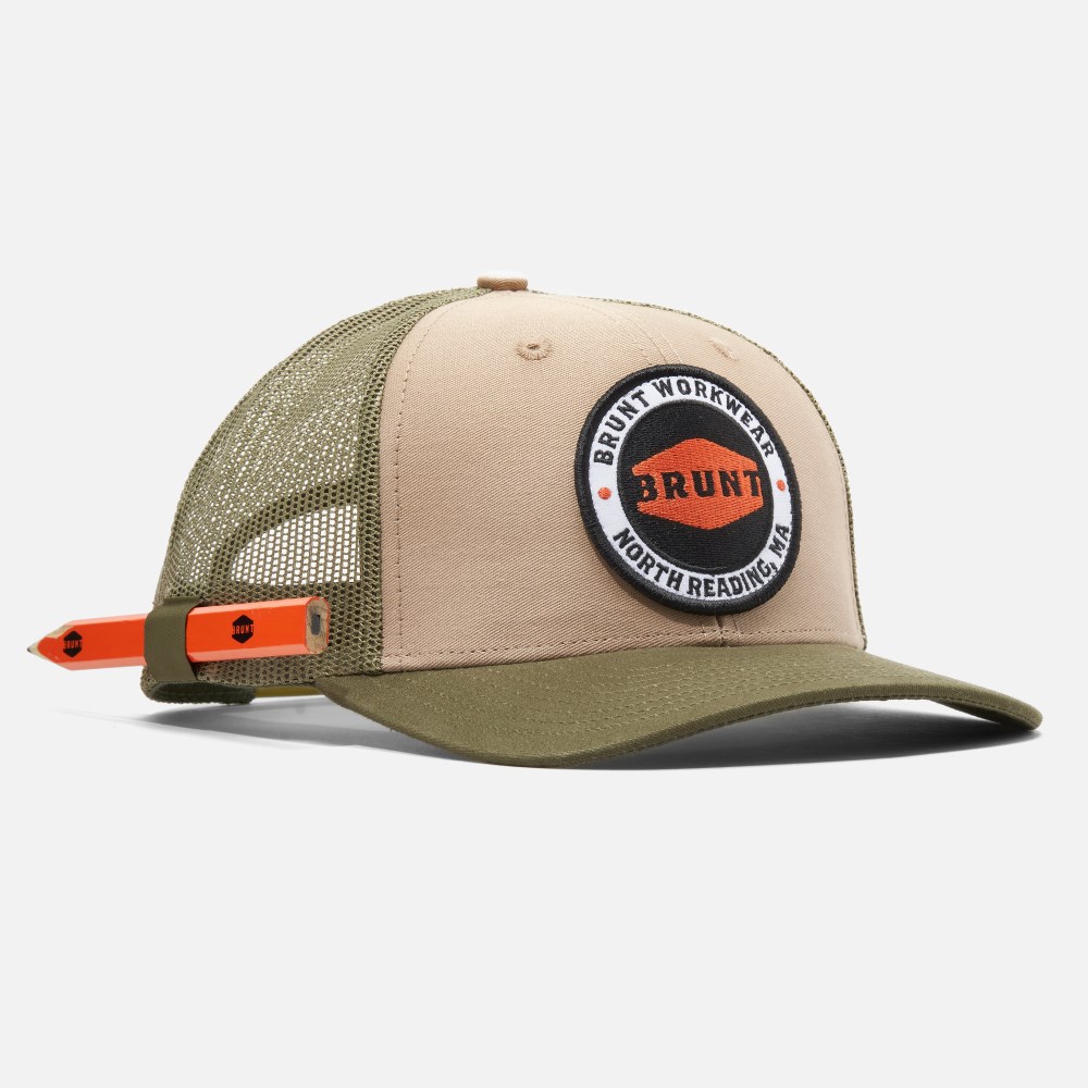 Latest Brunt Curved Brim Snapbacks - Army Green