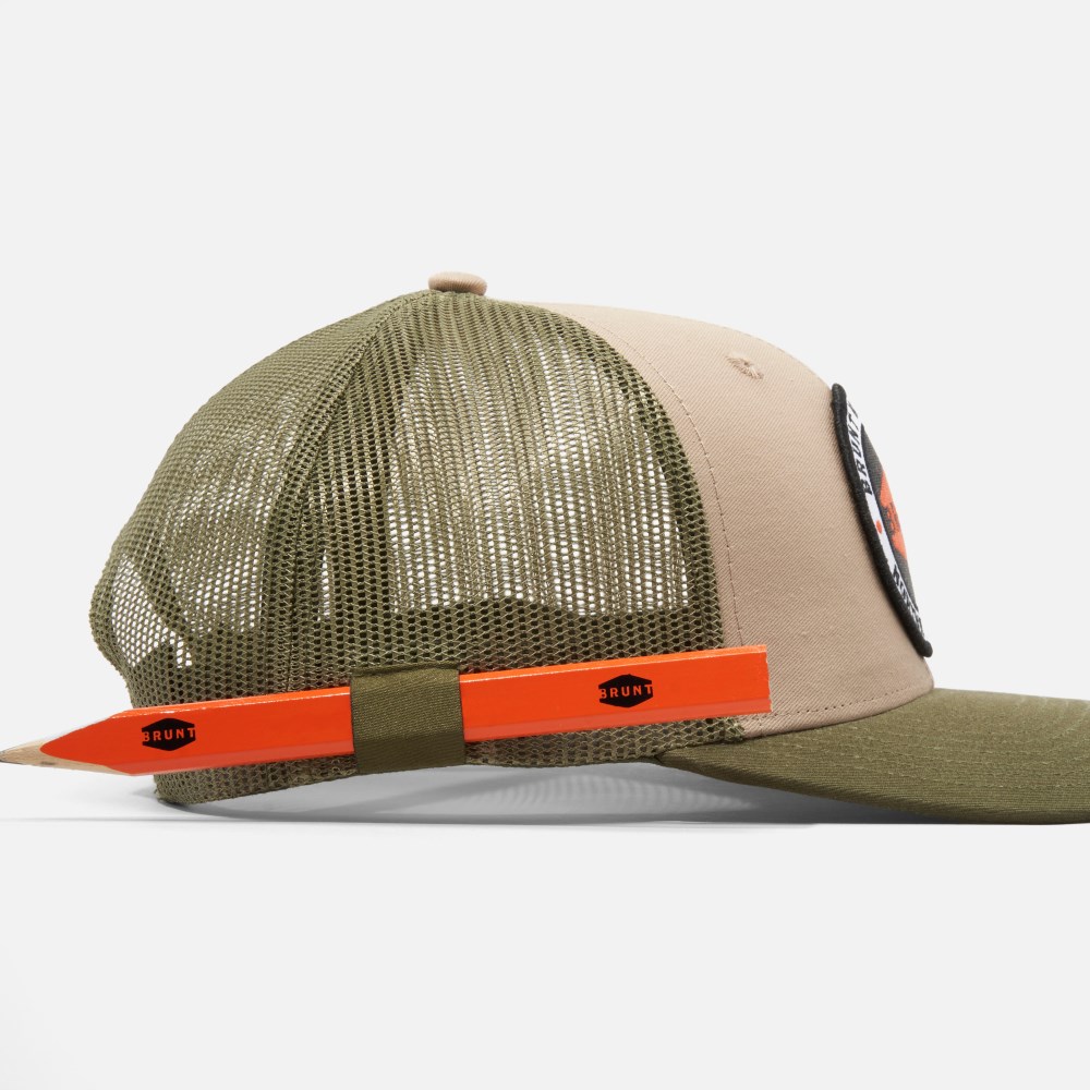 Latest Brunt Curved Brim Snapbacks - Army Green