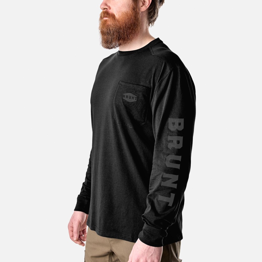 Latest Brunt The Martin Long Sleeve Pocket Tee - Black