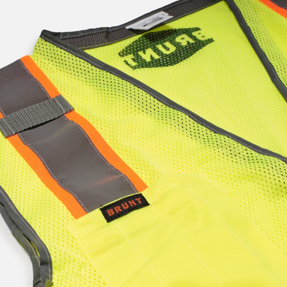 Latest Brunt Hi-Vis Safety Vest - Hi-Vis Yellow