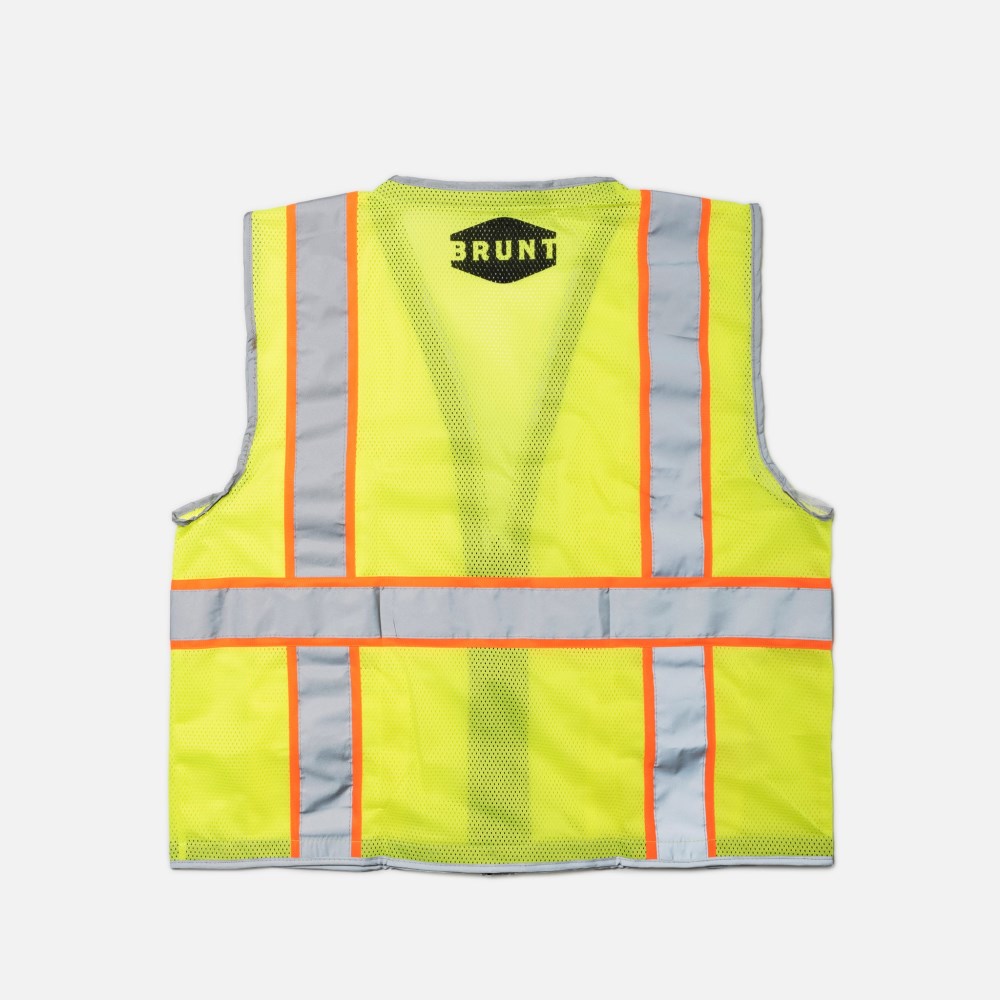 Latest Brunt Hi-Vis Safety Vest - Hi-Vis Yellow