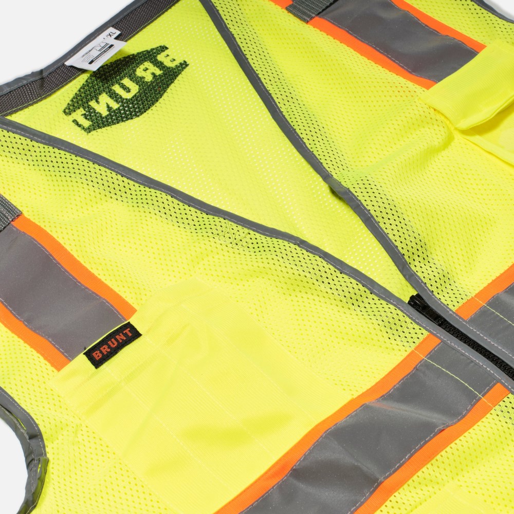 Latest Brunt Hi-Vis Safety Vest - Hi-Vis Yellow