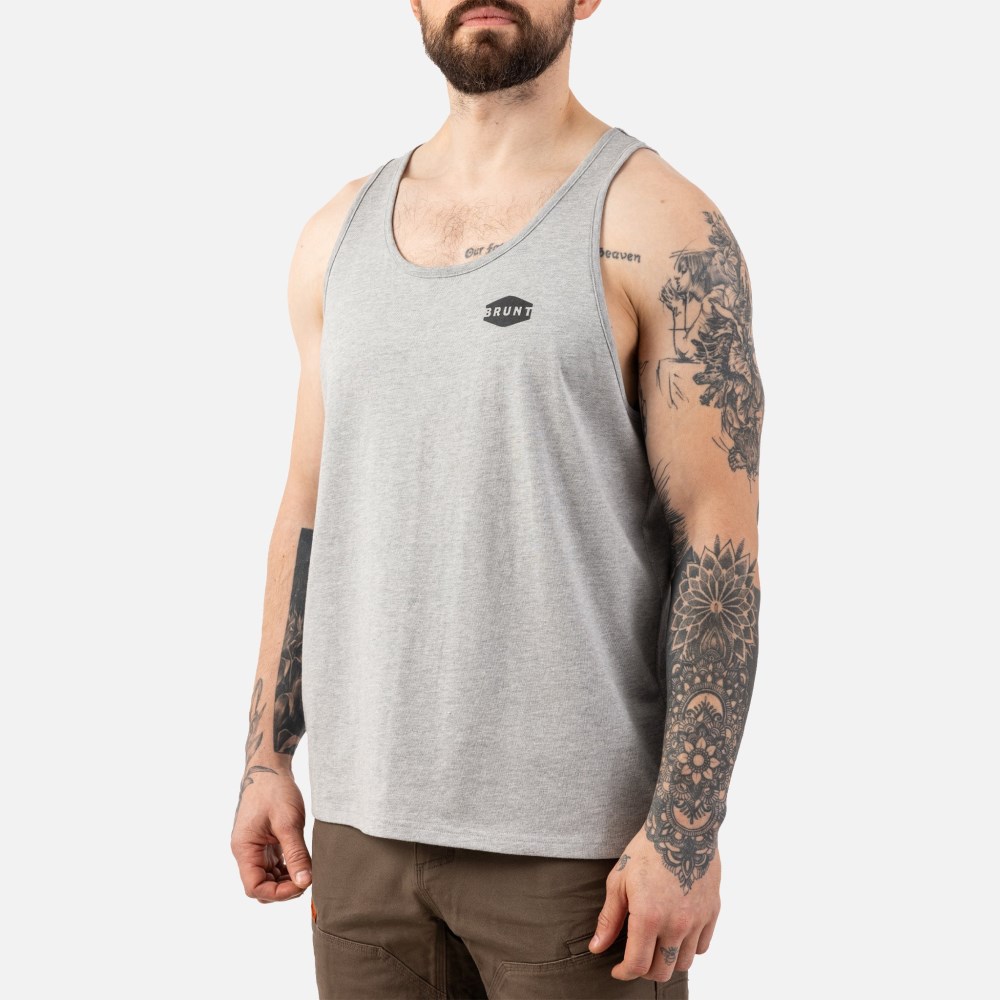 Latest Brunt The Tank Top - Light Grey Heather