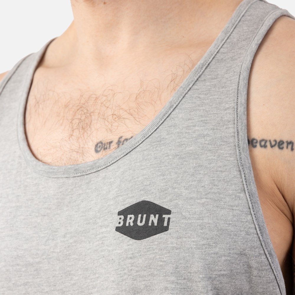 Latest Brunt The Tank Top - Light Grey Heather