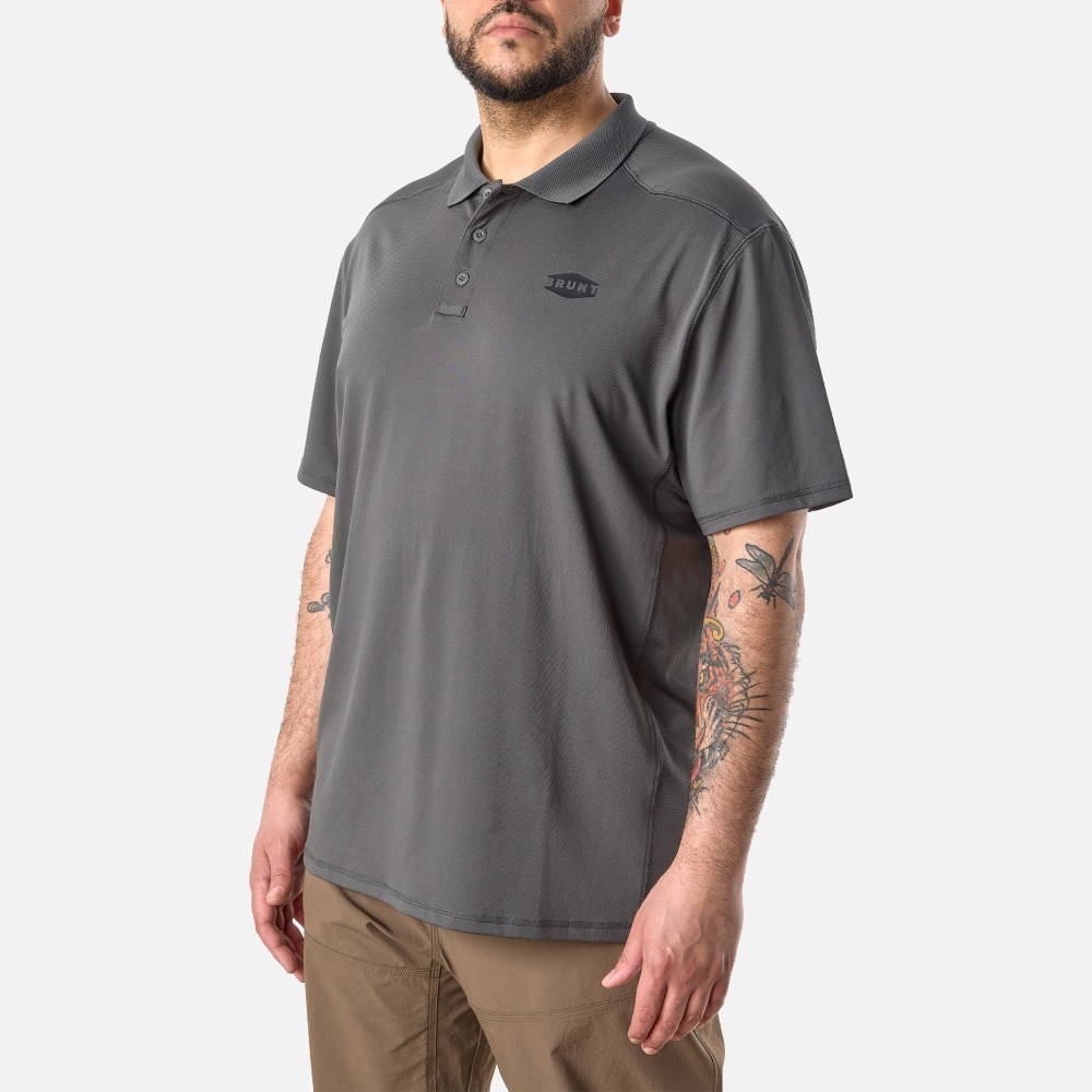 Latest Brunt The Ventilated Tech Polo - Carbon