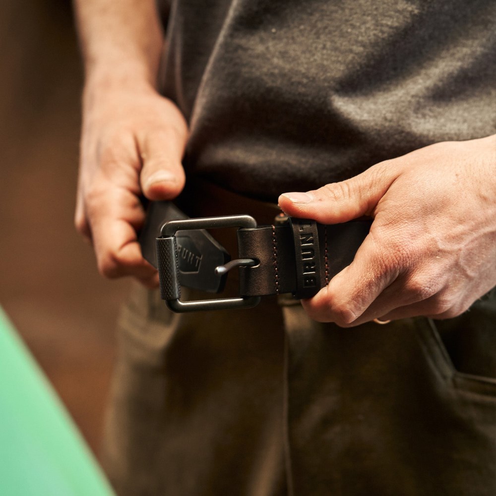 Latest Brunt Leather Belt - Dark Brown