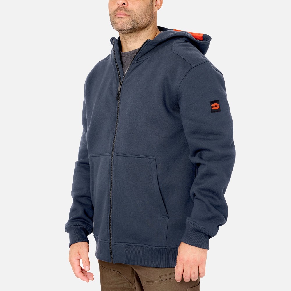 Latest Brunt The Shevlin Full-Zip Hoodie - Navy Blue