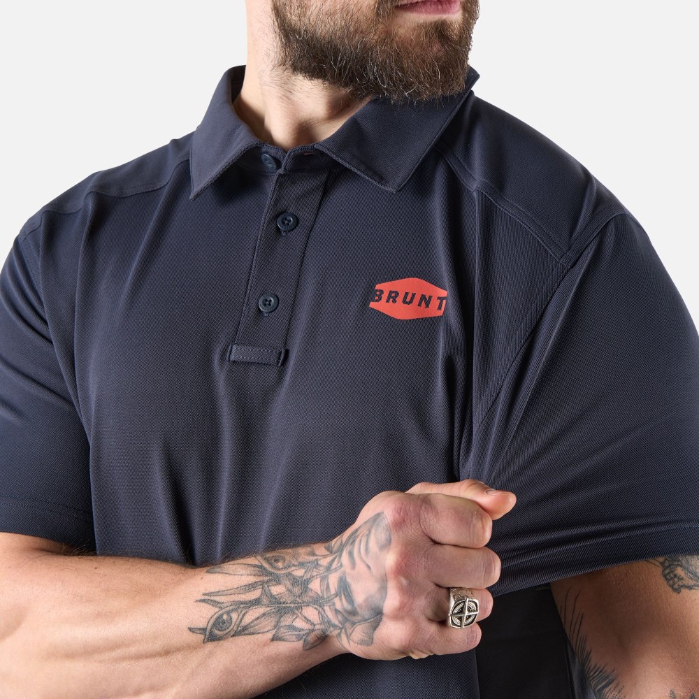 Latest Brunt The Stretch Polo - Navy