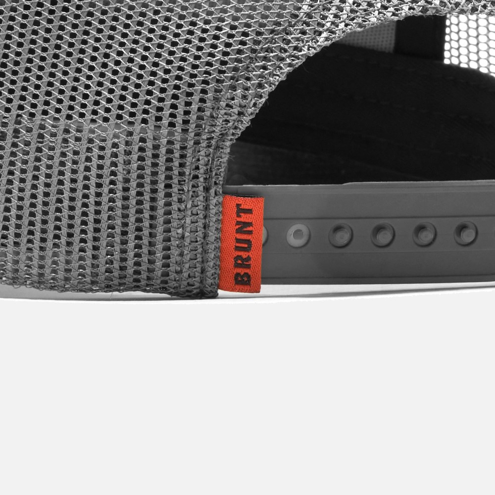 Latest Brunt Flat Brim Snapbacks - Grey Heather And Orange
