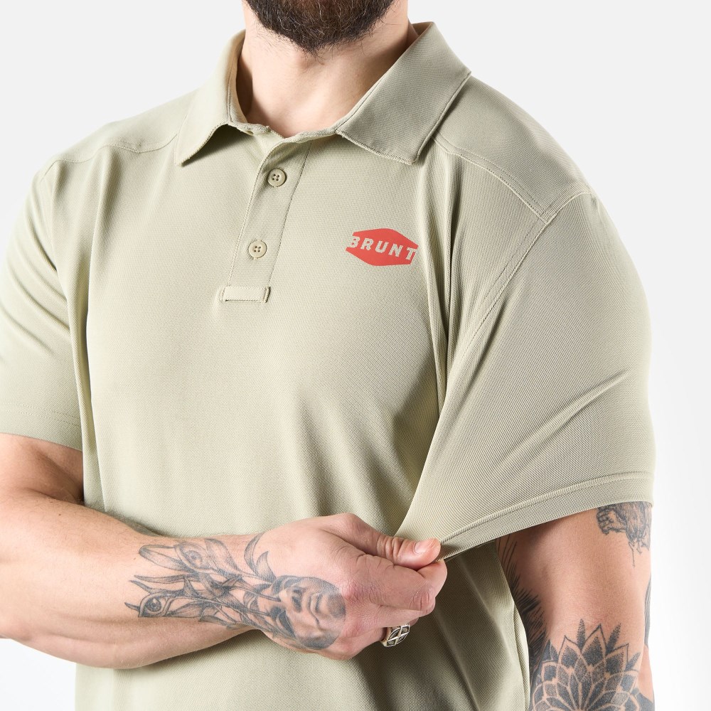 Latest Brunt The Stretch Polo - Khaki