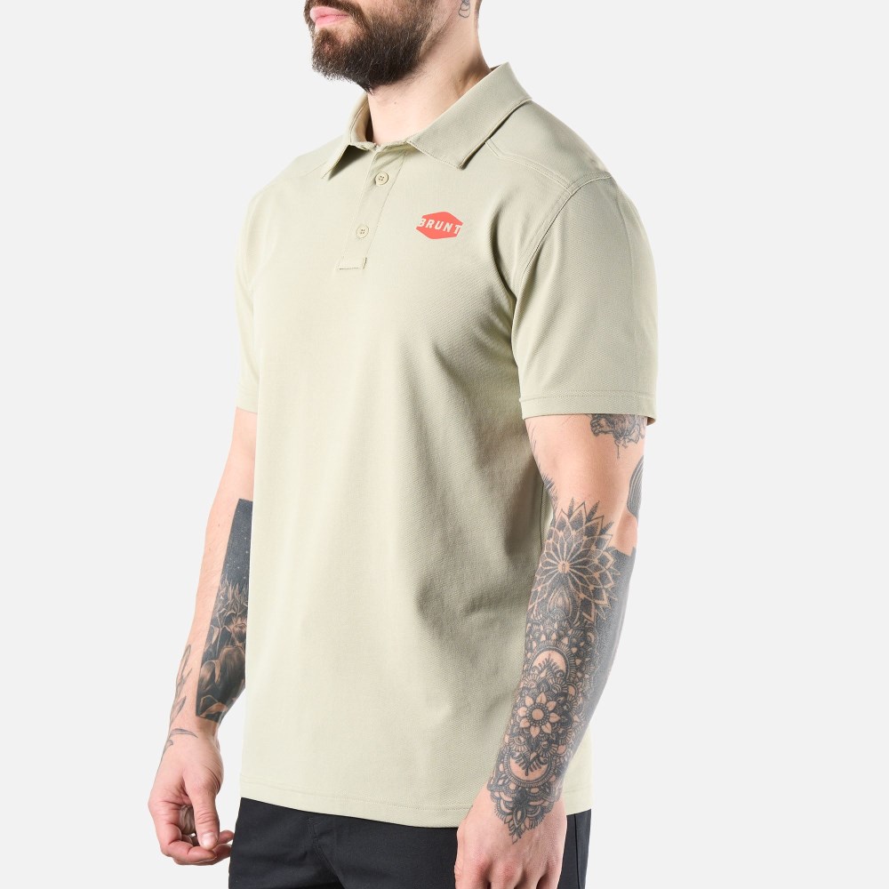 Latest Brunt The Stretch Polo - Khaki