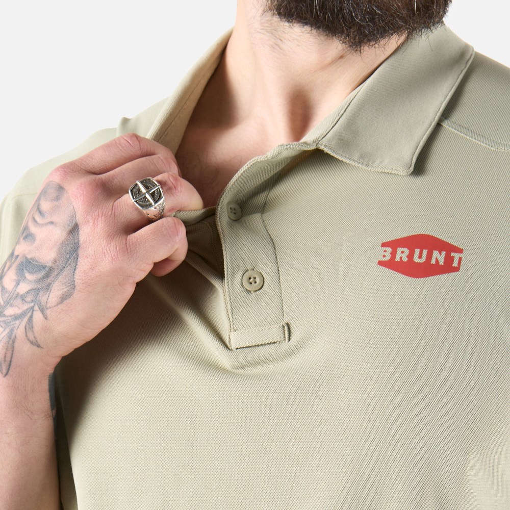 Latest Brunt The Stretch Polo - Khaki