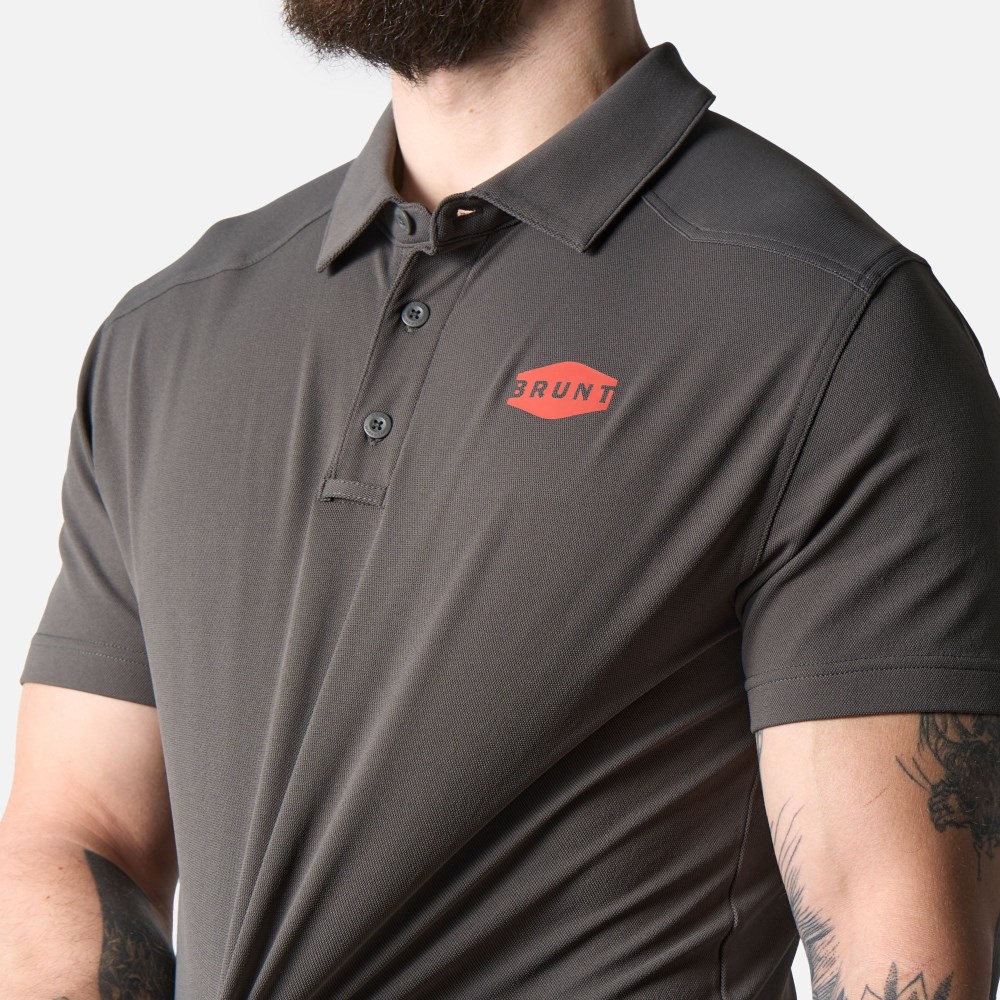 Latest Brunt The Stretch Polo - Carbon