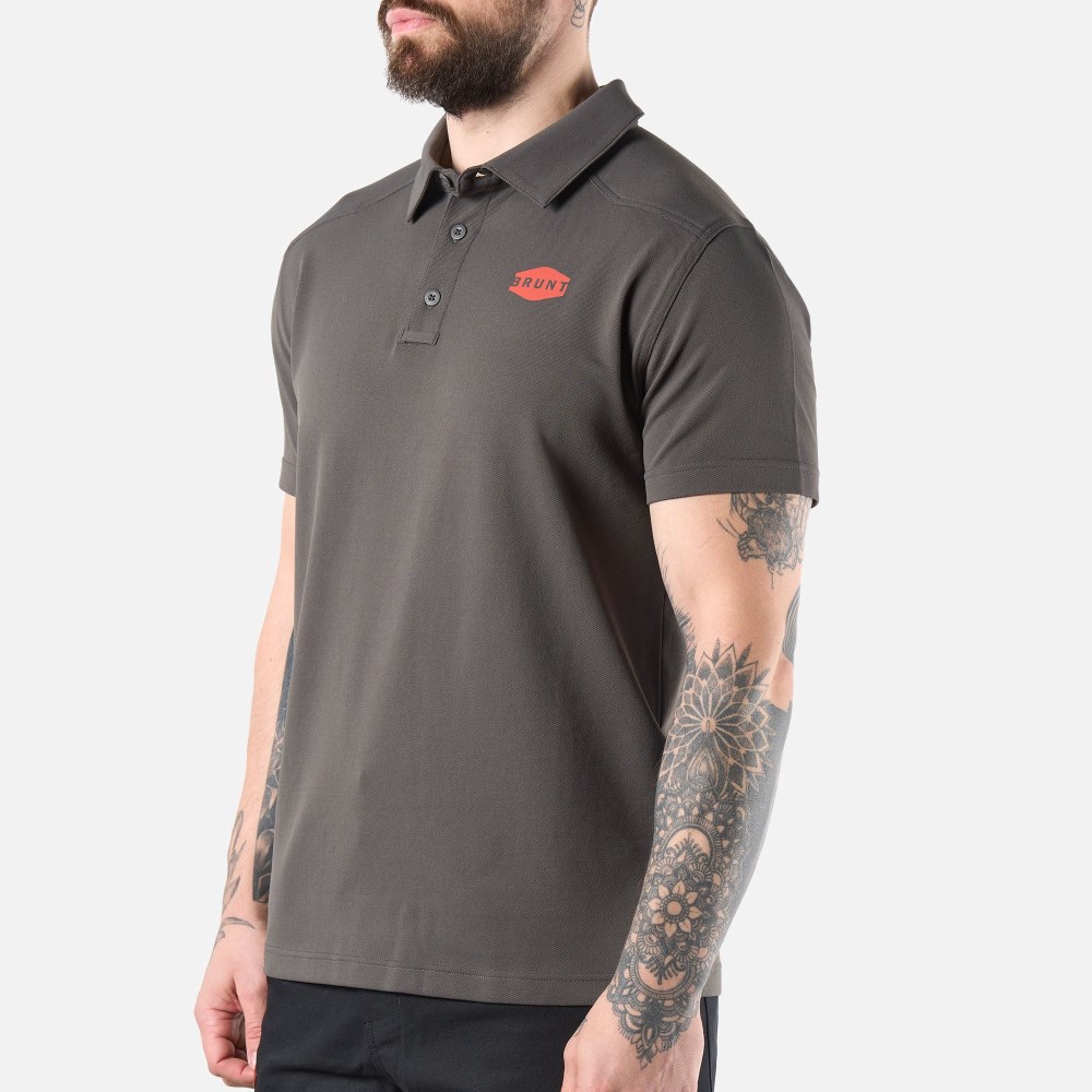Latest Brunt The Stretch Polo - Carbon